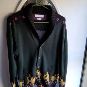 Ying yang shawl collar cardigan